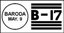 Baroda City B-17 Postmark Baroda City B-17 Postmark