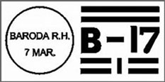 Baroda R. H. Postmark Baroda R. H. Postmark